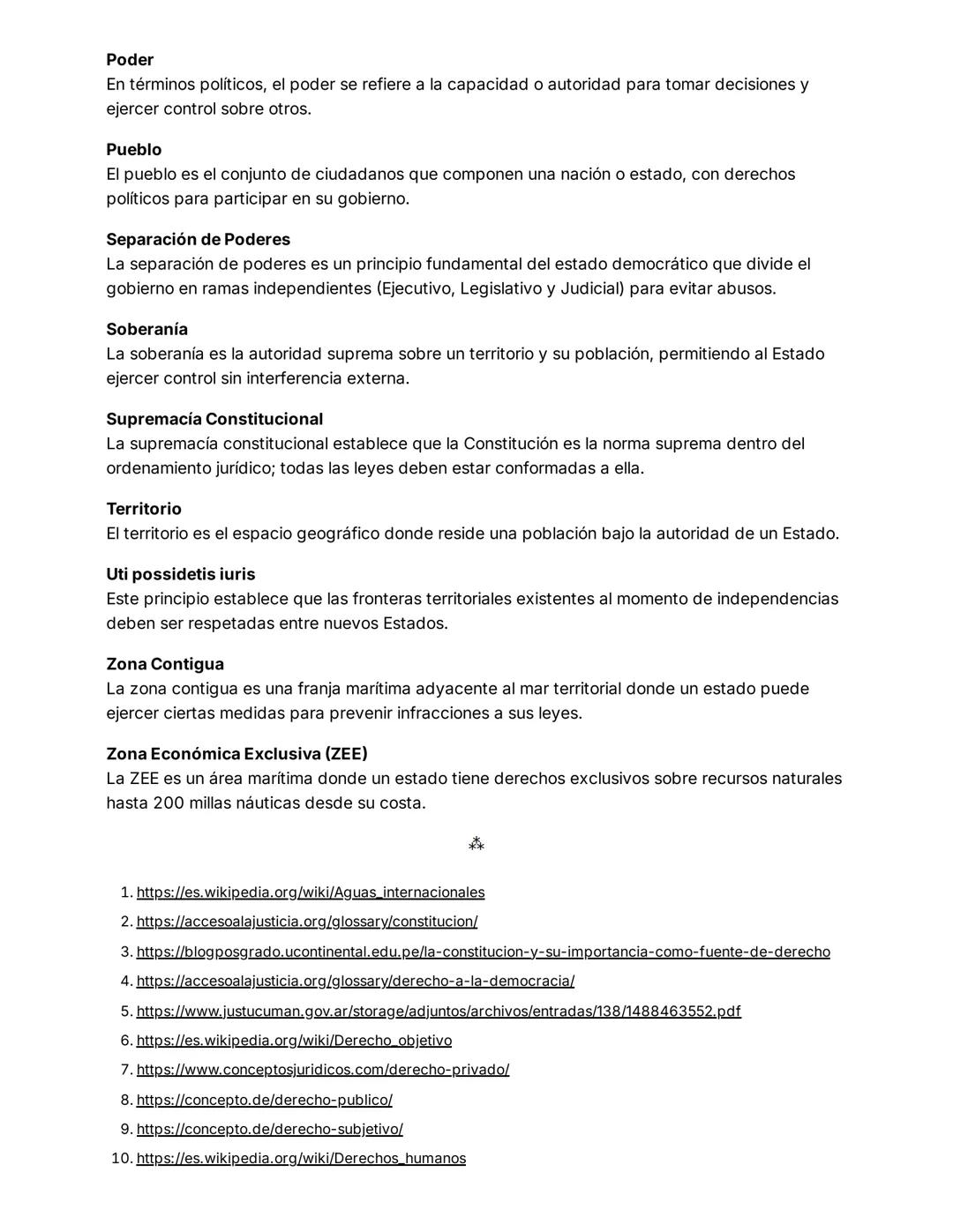 *perplexity
define y o investiga cada una de las siguientes
palabras u oraciones para un glosario de términos
de derecho
- Alta mar
- Carta