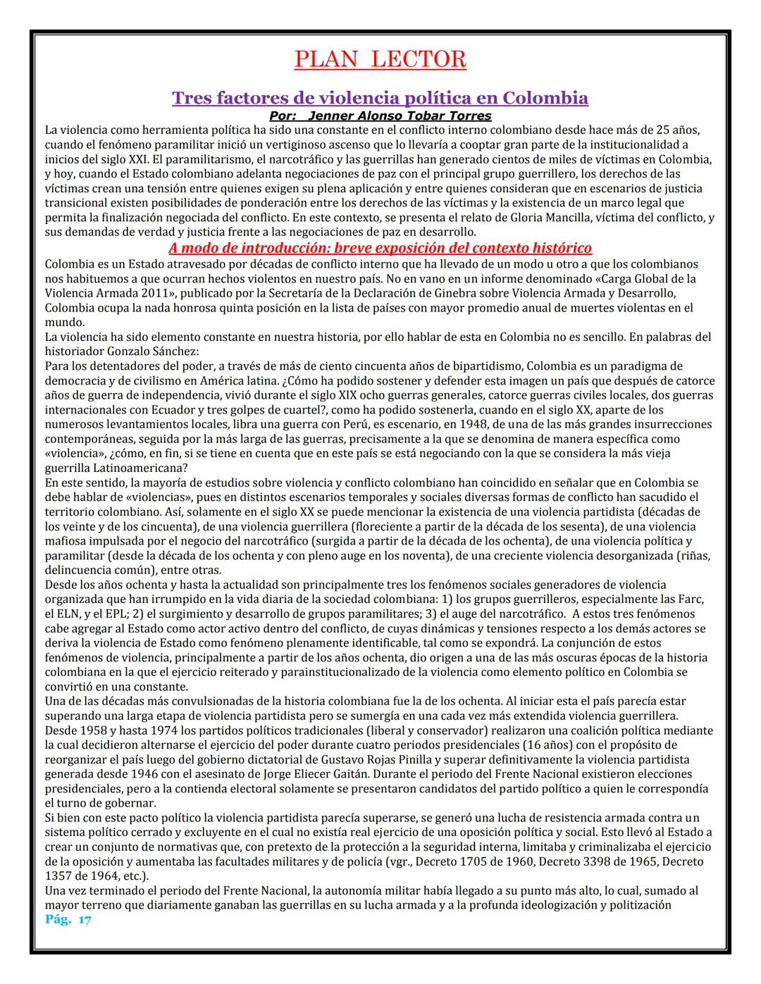 COROZAL
PERCY VERGA
INSTITUCIÓN EDUCATIVA LICEO
CARMELO PERCY VERGARA
JORNADA: MATINAL
GUÍA DIDÁCTICA N° 1
COROZAL
PERCY VERGAR
NÚCLEO TEMÁT