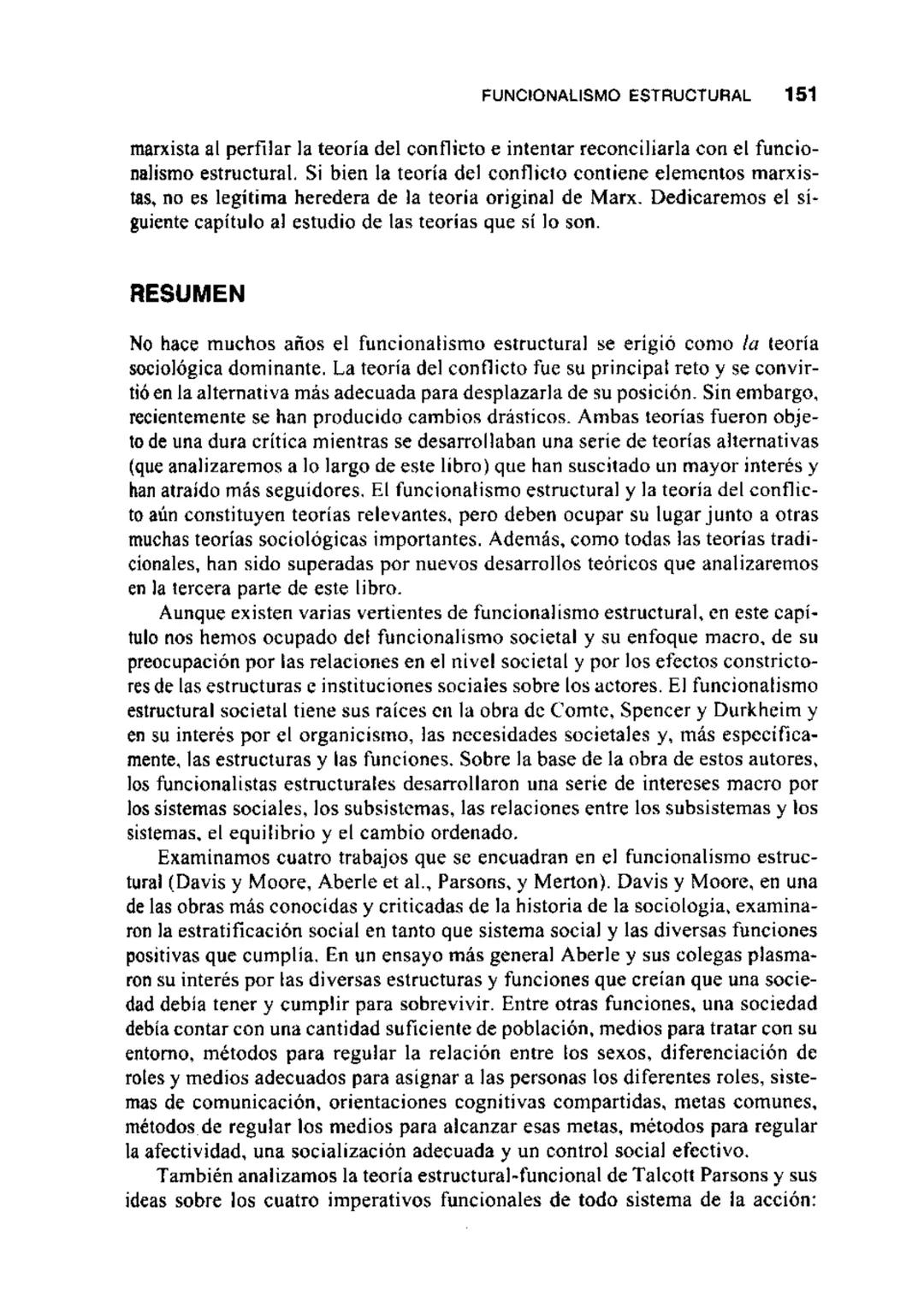 # 3
CAPITULO
# EL FUNCIONALISMO
## ESTRUCTURAL Y LA ALTERNATIVA
### DE LA TEORIA DEL CONFLICTO
CONSENSO Y CONFLICTO
FUNCIONALISMO ESTRUCT