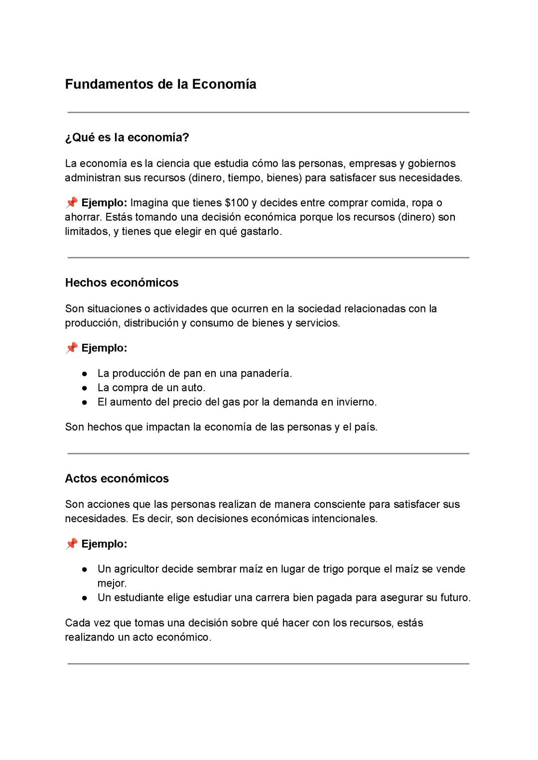 Fundamentos de la economía