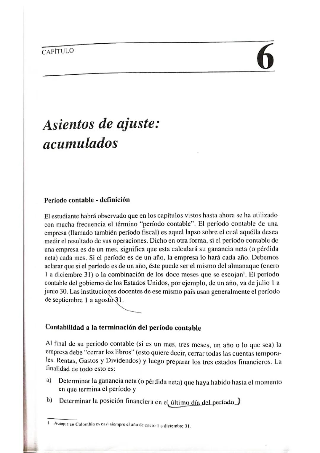 Asientos de ajuste: acumulados y diferidos