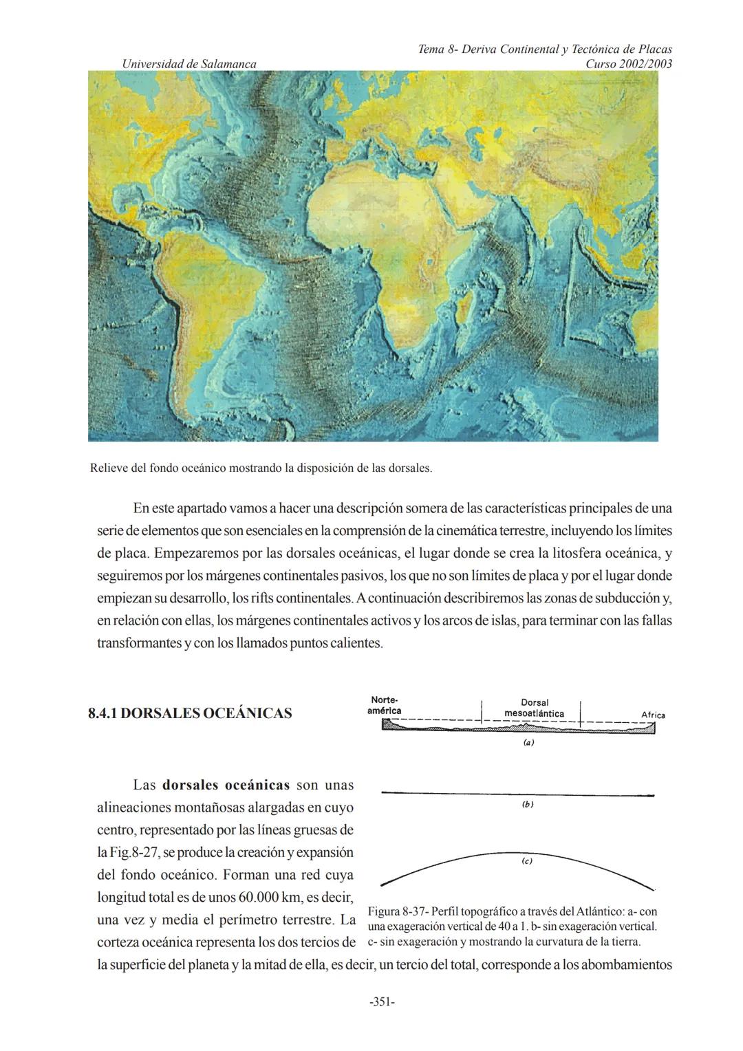 Universidad de Salamanca
Tema 8- Deriva Continental y Tectónica de Placas
Curso 2002/2003
8.-DERIVA CONTINENTAL Y TECTÓNICA
DE PLACAS
8.1