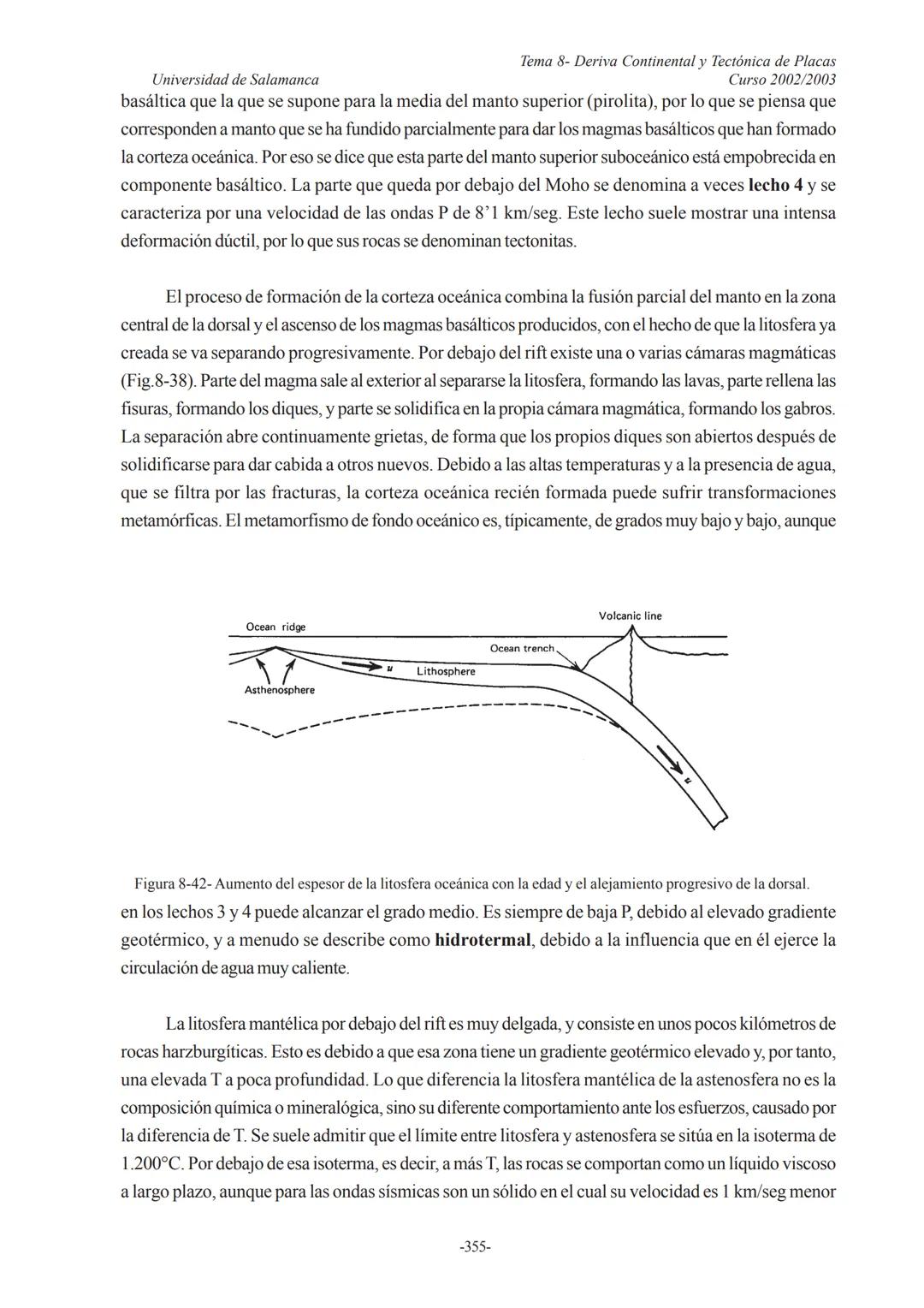 Universidad de Salamanca
Tema 8- Deriva Continental y Tectónica de Placas
Curso 2002/2003
8.-DERIVA CONTINENTAL Y TECTÓNICA
DE PLACAS
8.1