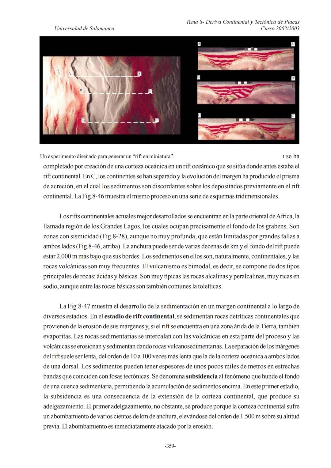 Universidad de Salamanca
Tema 8- Deriva Continental y Tectónica de Placas
Curso 2002/2003
8.-DERIVA CONTINENTAL Y TECTÓNICA
DE PLACAS
8.1