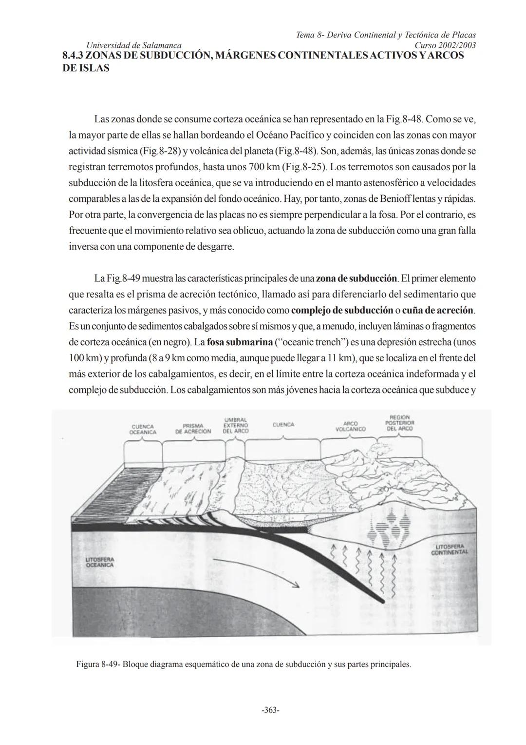 Universidad de Salamanca
Tema 8- Deriva Continental y Tectónica de Placas
Curso 2002/2003
8.-DERIVA CONTINENTAL Y TECTÓNICA
DE PLACAS
8.1