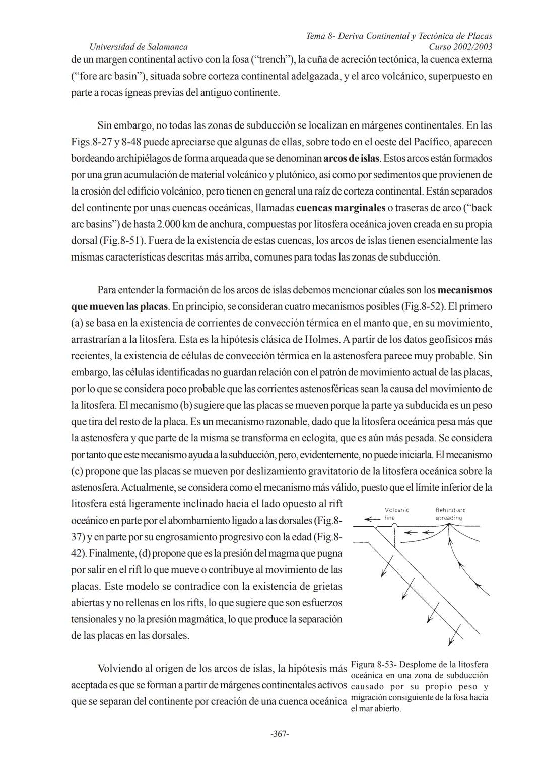 Universidad de Salamanca
Tema 8- Deriva Continental y Tectónica de Placas
Curso 2002/2003
8.-DERIVA CONTINENTAL Y TECTÓNICA
DE PLACAS
8.1