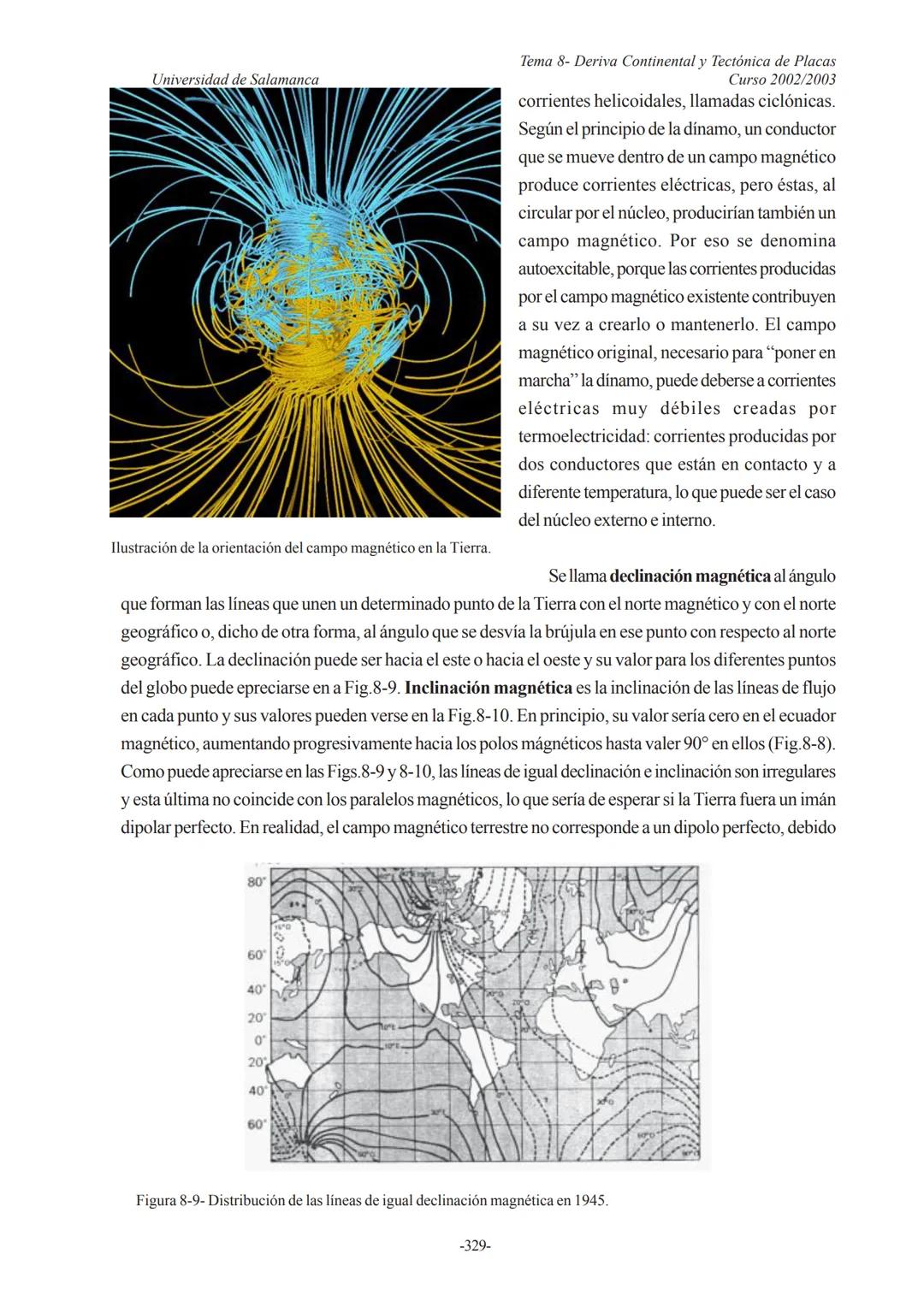 Universidad de Salamanca
Tema 8- Deriva Continental y Tectónica de Placas
Curso 2002/2003
8.-DERIVA CONTINENTAL Y TECTÓNICA
DE PLACAS
8.1