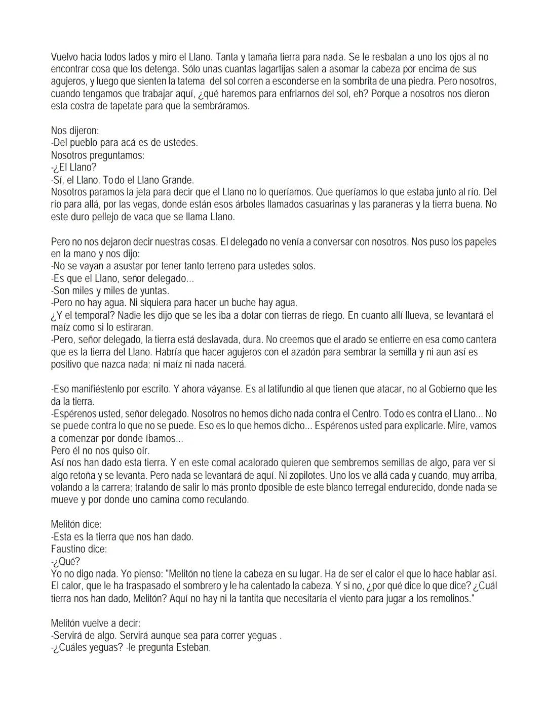 EL LLANO EN LLAMAS
Juan Rulfo --- OCR Start ---
Vuelvo hacia todos lados y miro el Llano. Tanta y tamaña tierra para nada. Se le resbalan a