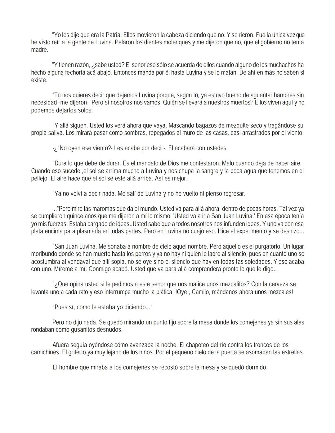 EL LLANO EN LLAMAS
Juan Rulfo --- OCR Start ---
Vuelvo hacia todos lados y miro el Llano. Tanta y tamaña tierra para nada. Se le resbalan a