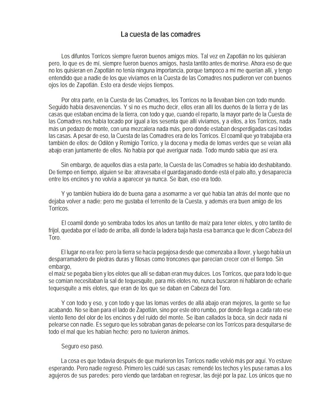 EL LLANO EN LLAMAS
Juan Rulfo --- OCR Start ---
Vuelvo hacia todos lados y miro el Llano. Tanta y tamaña tierra para nada. Se le resbalan a