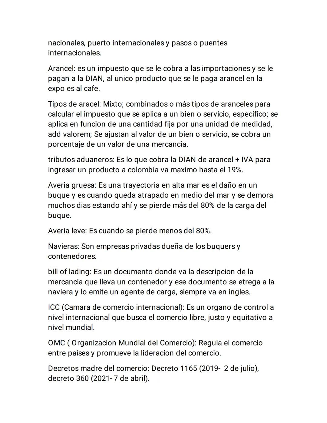 # Comercio exterior
Terminologia basica
exportacion: Es todo bien o servicio que sale del TAN hacia el RAM
Importacion: Cualquier bien o