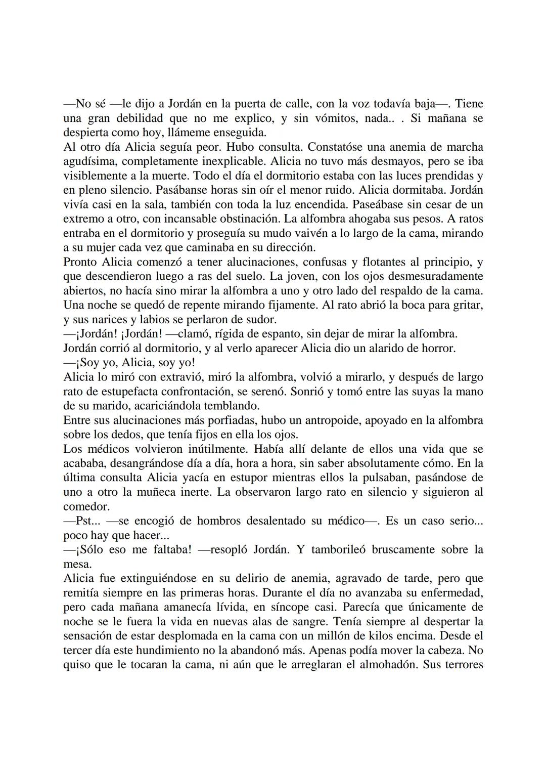 # El almohadón de plumas
Horacio Quiroga
Su luna de miel fue un largo escalofrío. Rubia, angelical y tímida, el carácter duro
de su marido