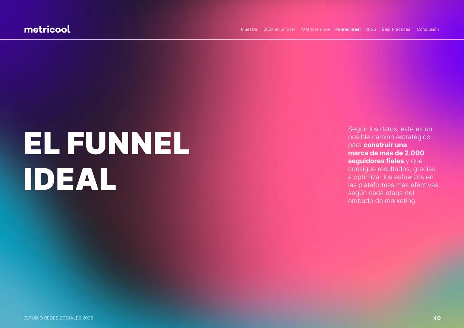 Estudio
REDES
SOCIALES
2025
metriccool metricool
¡Hola!
Somos
Metricool.
La herramienta que te ayuda a
planificar, publicar y medir tu
cont