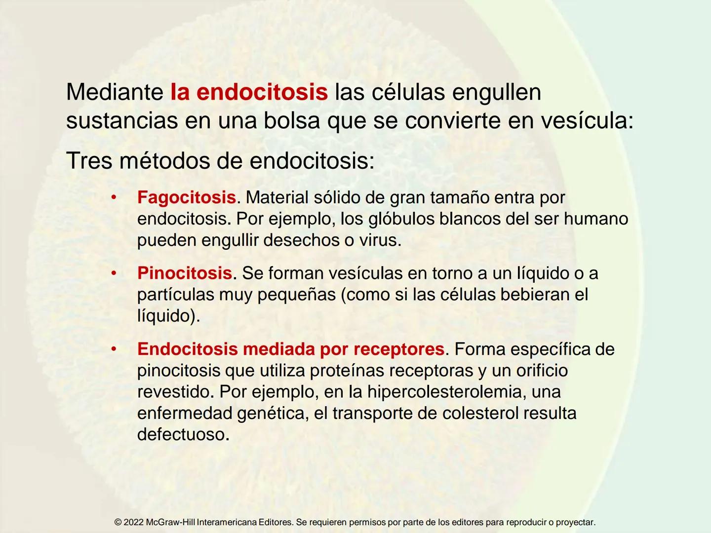 5
Estructura y función
de la membrana
5.1 Estructura y función de la
membrana plasmática
5.2 Transporte pasivo a través de la
membrana
5.3