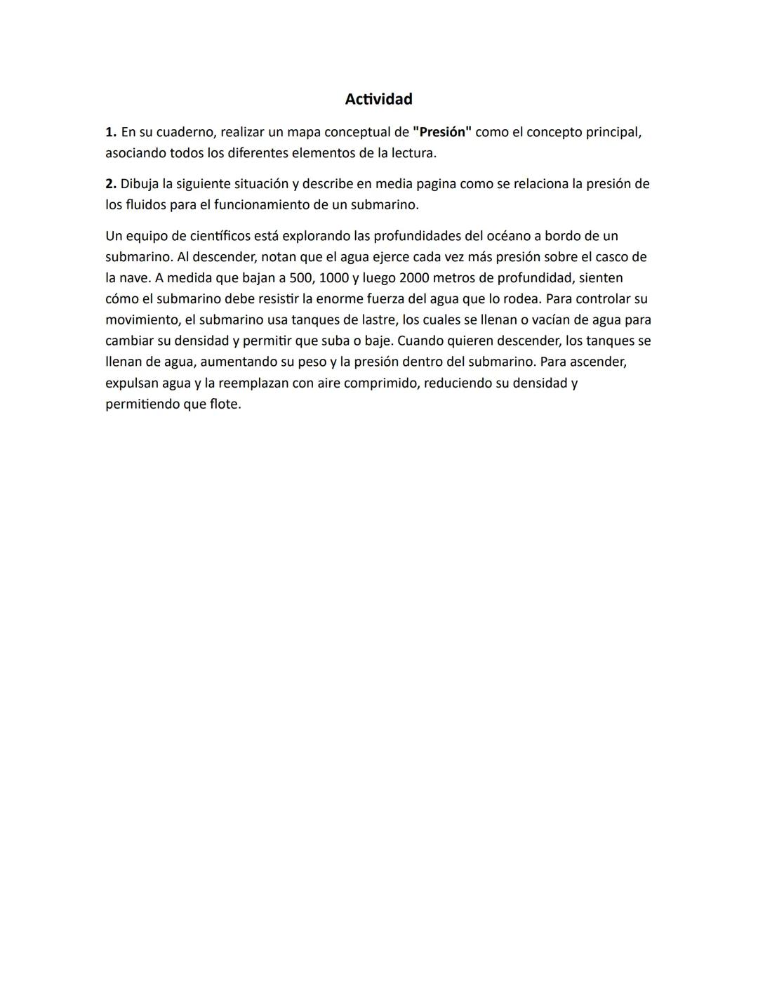# GUIA DE APRENDIZAJE SOBRE PRESION
La presión es una magnitud física fundamental en el estudio de los fluidos y se refiere a la
cantidad d