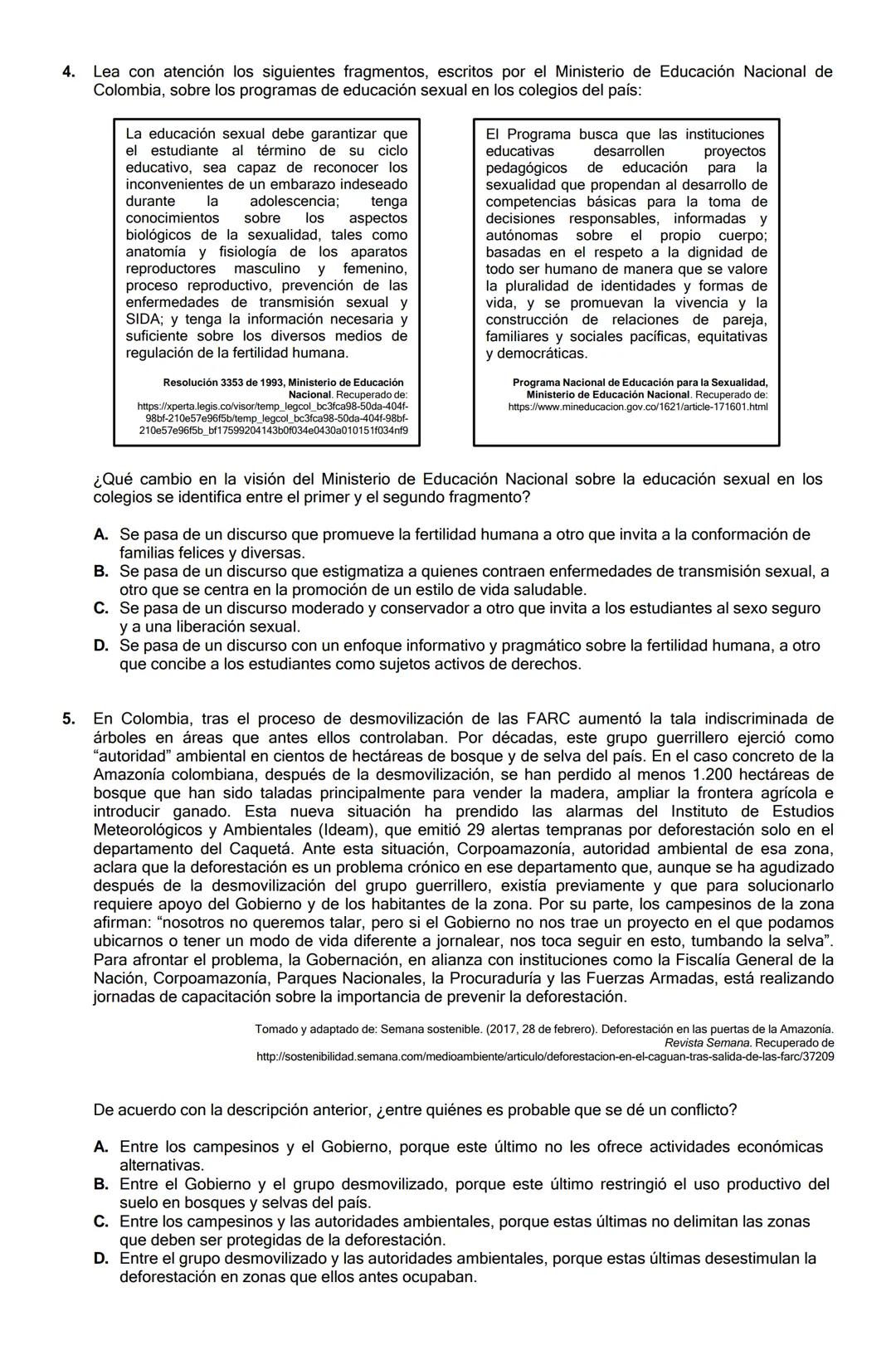 GUIA DE REFUERZO TIPO ICFES.
ASIGNATURAS: LECTURA CRITICA.
SOCIALES Y CIUDADANAS.
CIENCIAS NATURALES.
INFORMACION IMPORTANTE: No se debe pas