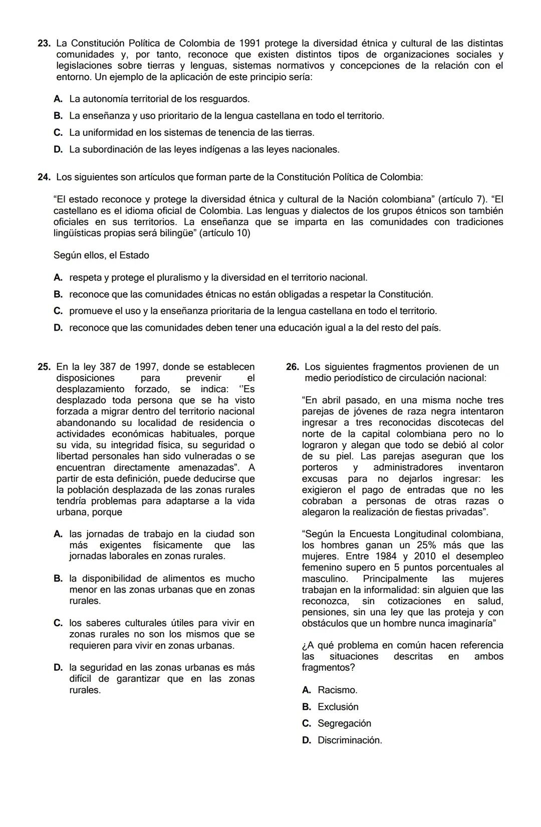 GUIA DE REFUERZO TIPO ICFES.
ASIGNATURAS: LECTURA CRITICA.
SOCIALES Y CIUDADANAS.
CIENCIAS NATURALES.
INFORMACION IMPORTANTE: No se debe pas