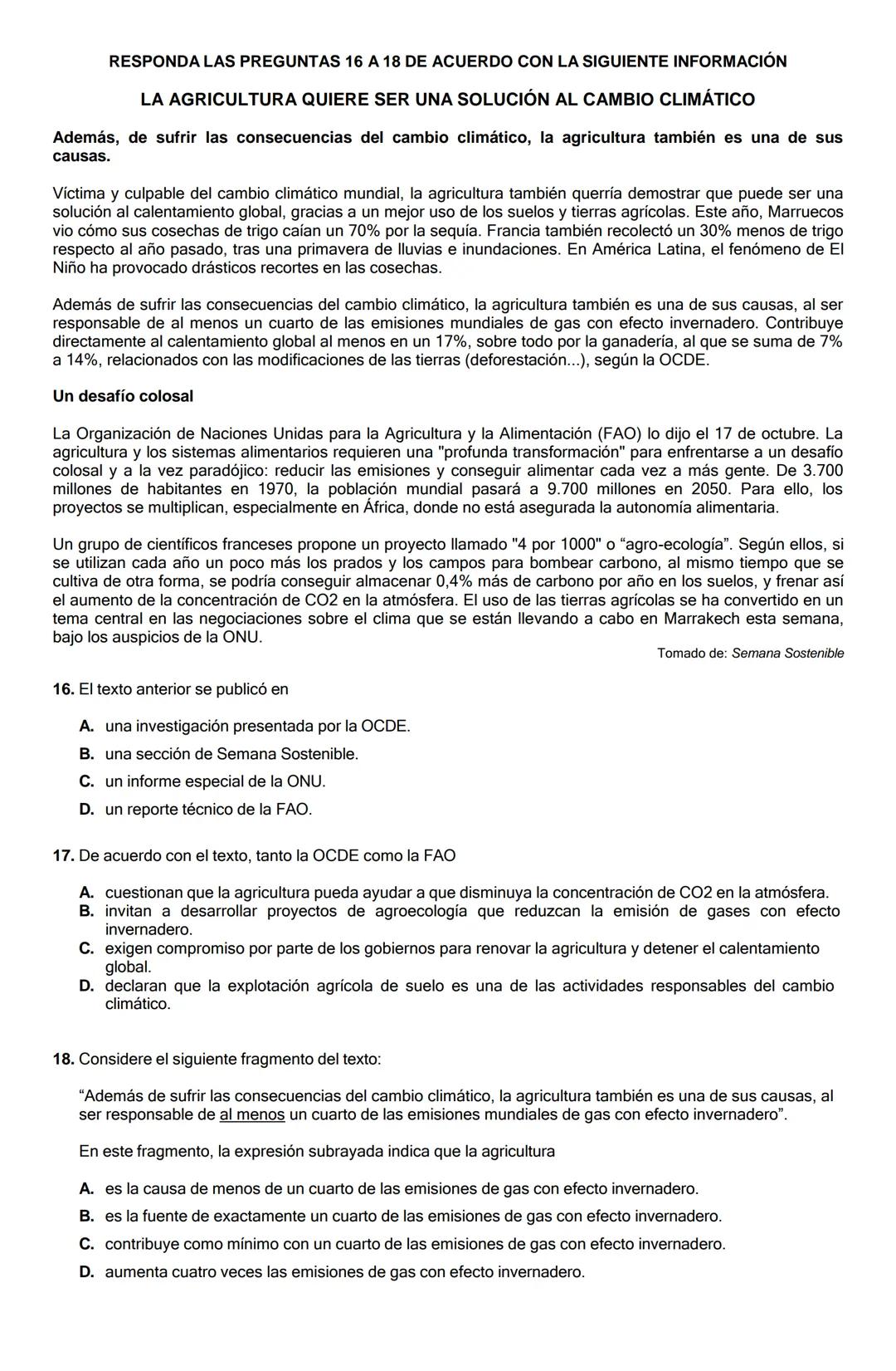 GUIA DE REFUERZO TIPO ICFES.
ASIGNATURAS: LECTURA CRITICA.
SOCIALES Y CIUDADANAS.
CIENCIAS NATURALES.
INFORMACION IMPORTANTE: No se debe pas