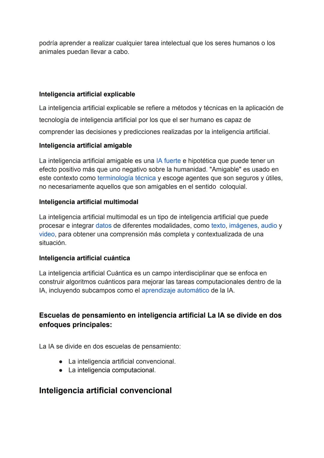 # TRABAJO DE INFORMATICA
# LA INTELIGENCIA ARTIFICIAL
PARTICIPANTES: ALISSON MENDOZA, MARSHY MUÑOZ, TALIANA
LEIVA 1004
TRABAJO DEL PRIMER