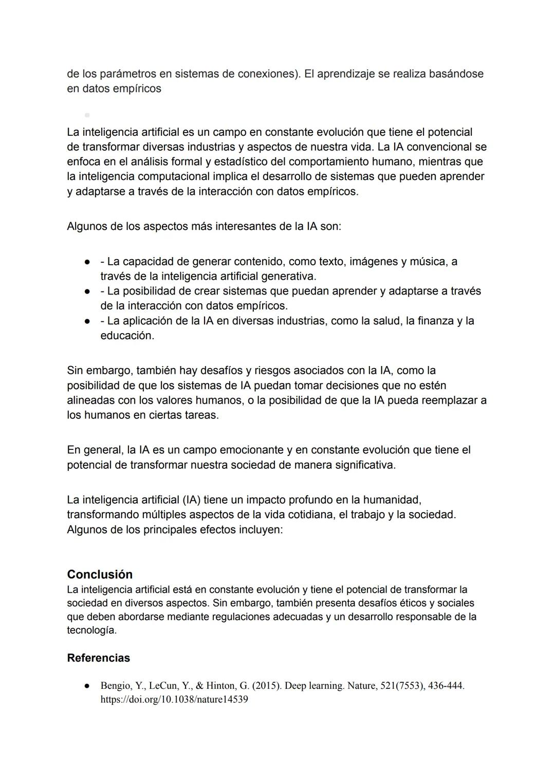 # TRABAJO DE INFORMATICA
# LA INTELIGENCIA ARTIFICIAL
PARTICIPANTES: ALISSON MENDOZA, MARSHY MUÑOZ, TALIANA
LEIVA 1004
TRABAJO DEL PRIMER