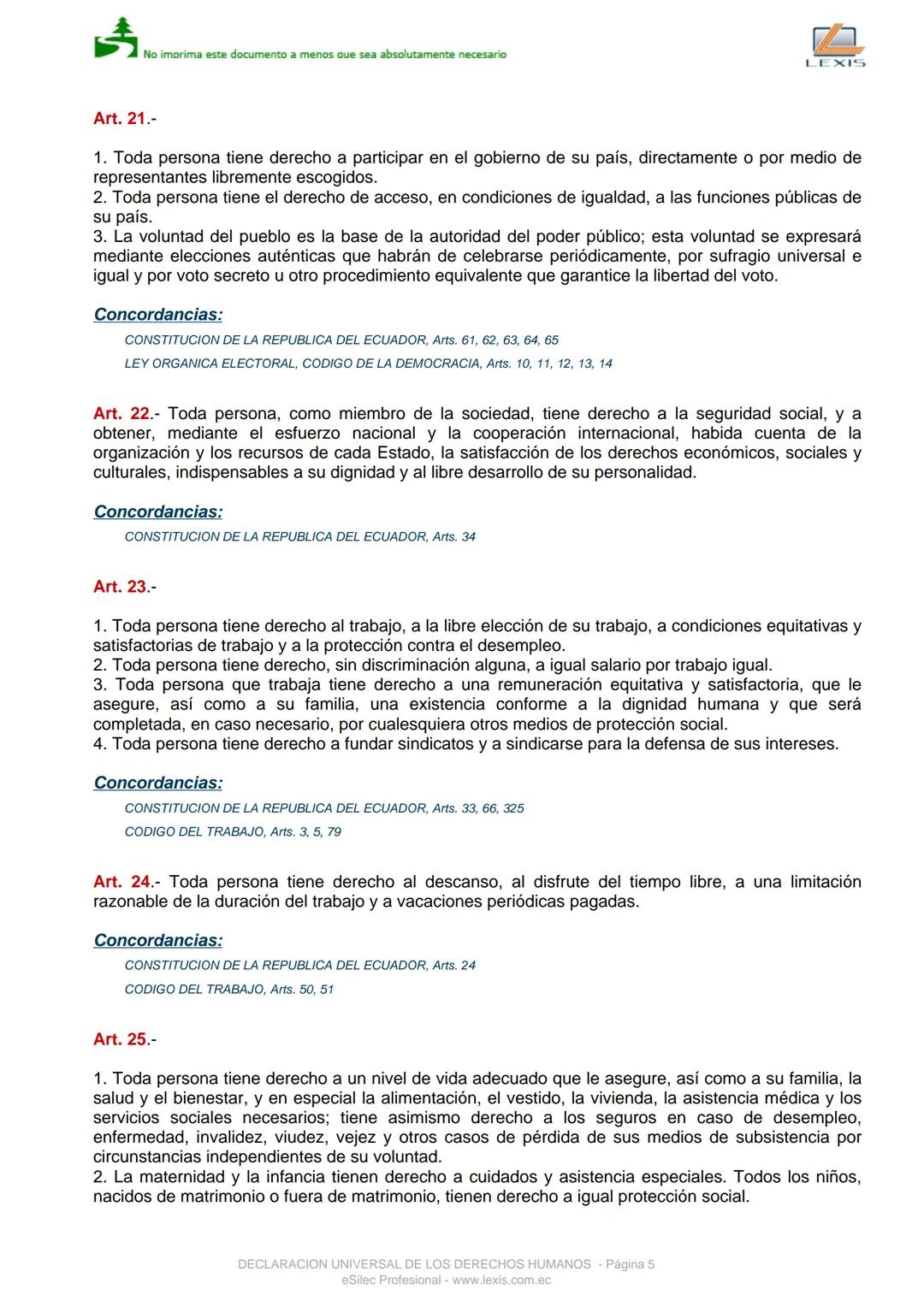 No imorima este documento a menos que sea absolutamente necesario
DECLARACION UNIVERSAL DE LOS DERECHOS
Convenio 0
HUMANOS
Registro Auténti