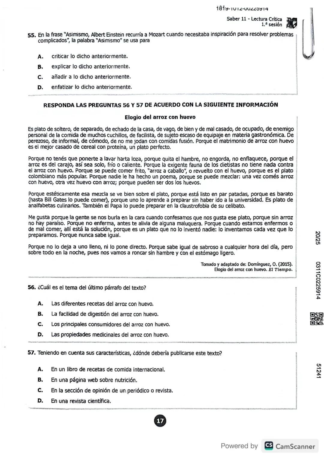 # 1819-0212-00225914
DCAC202411P00043379722
001606961
COLOMBIA
POTENCIA DE LA
VIDA
PRIMERA SESIÓN
1. Matemáticas 2. Lectura Crítica 3.
