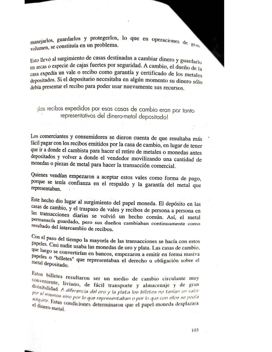1 INTRODUCCION
El dinero es un elemento fundamental para el desarrollo de la actividad
económica. No se trata de un simple medio de cambio
