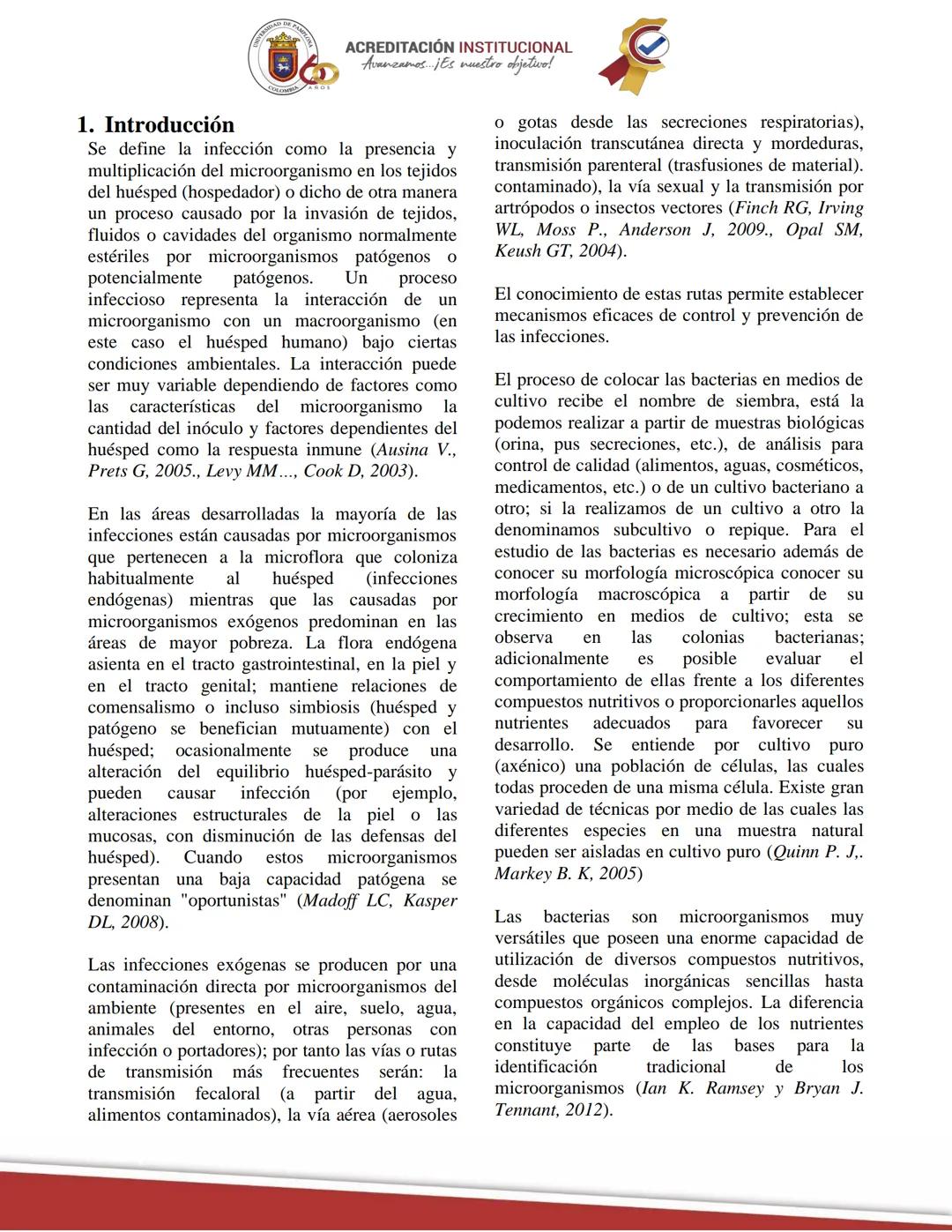 ACREDITACIÓN INSTITUCIONAL
Avanzamos... ¡Es nuestro objetivo!
Universidad De Pamplona
Facultad de Ciencias Agrarias
Departamento de Medicin