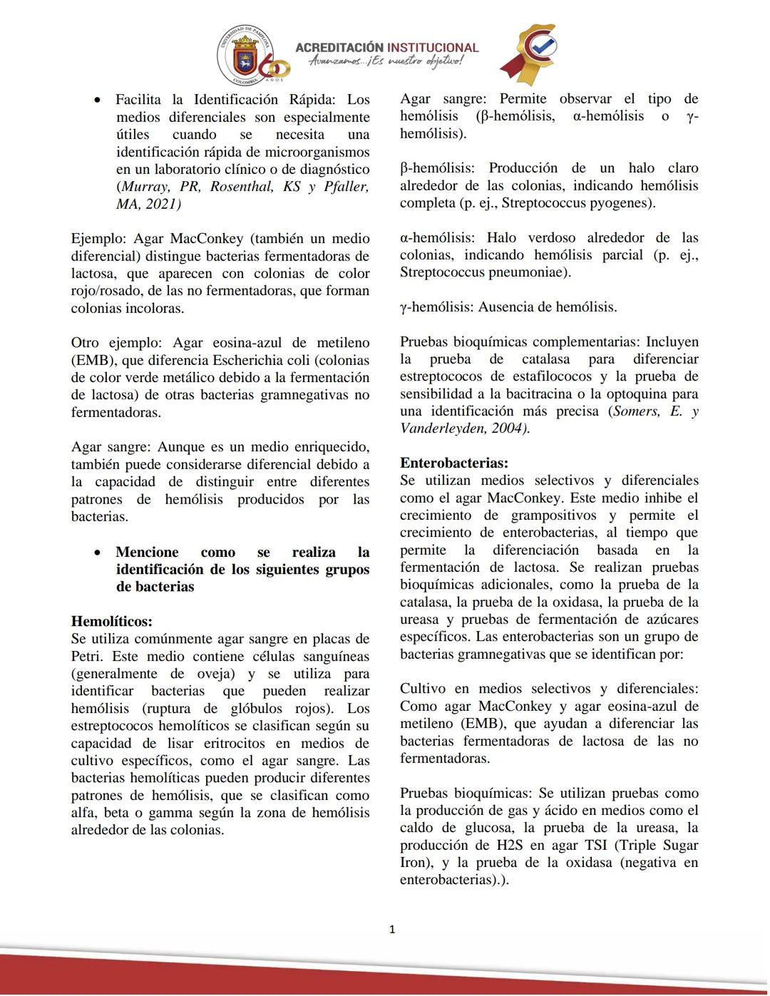 ACREDITACIÓN INSTITUCIONAL
Avanzamos... ¡Es nuestro objetivo!
Universidad De Pamplona
Facultad de Ciencias Agrarias
Departamento de Medicin