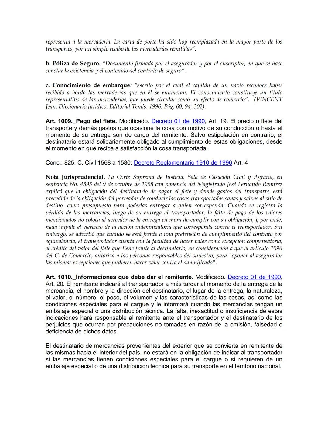 CODIGO DE COMERCIO DE COLOMBIA
Decreto 410 de 1971
LIBRO PRIMERO
Título Preliminar
Disposiciones Generales
Art. 10. Aplicabilidad de la Ley