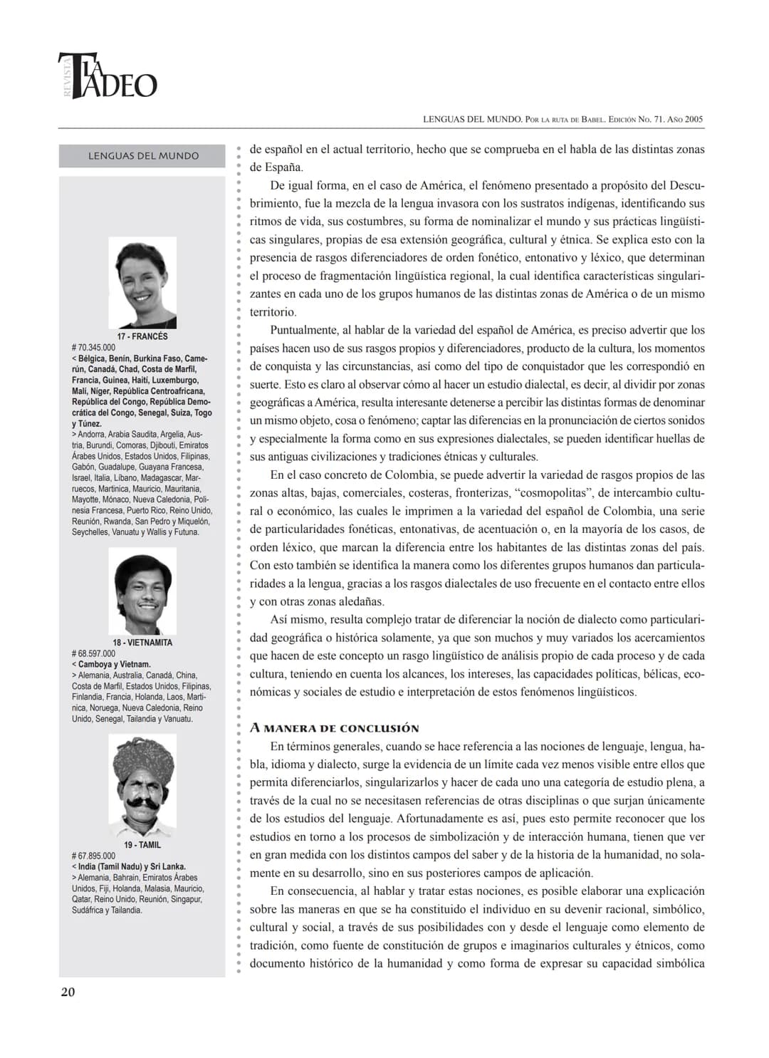 Lenguaje lengua habla idioma y dialecto – página 13