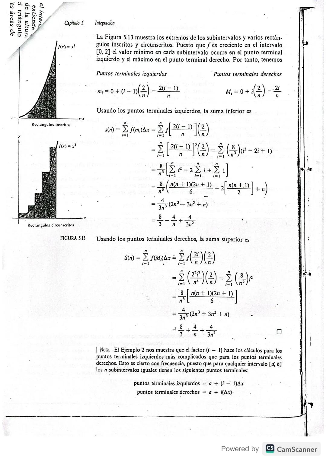--- OCR Start ---
Sección 53
Notación sigma y el limite de una secuencia
La suma de n términos \{a_{1},a_{2},a_{3},...,a_{n}\} se denota por
