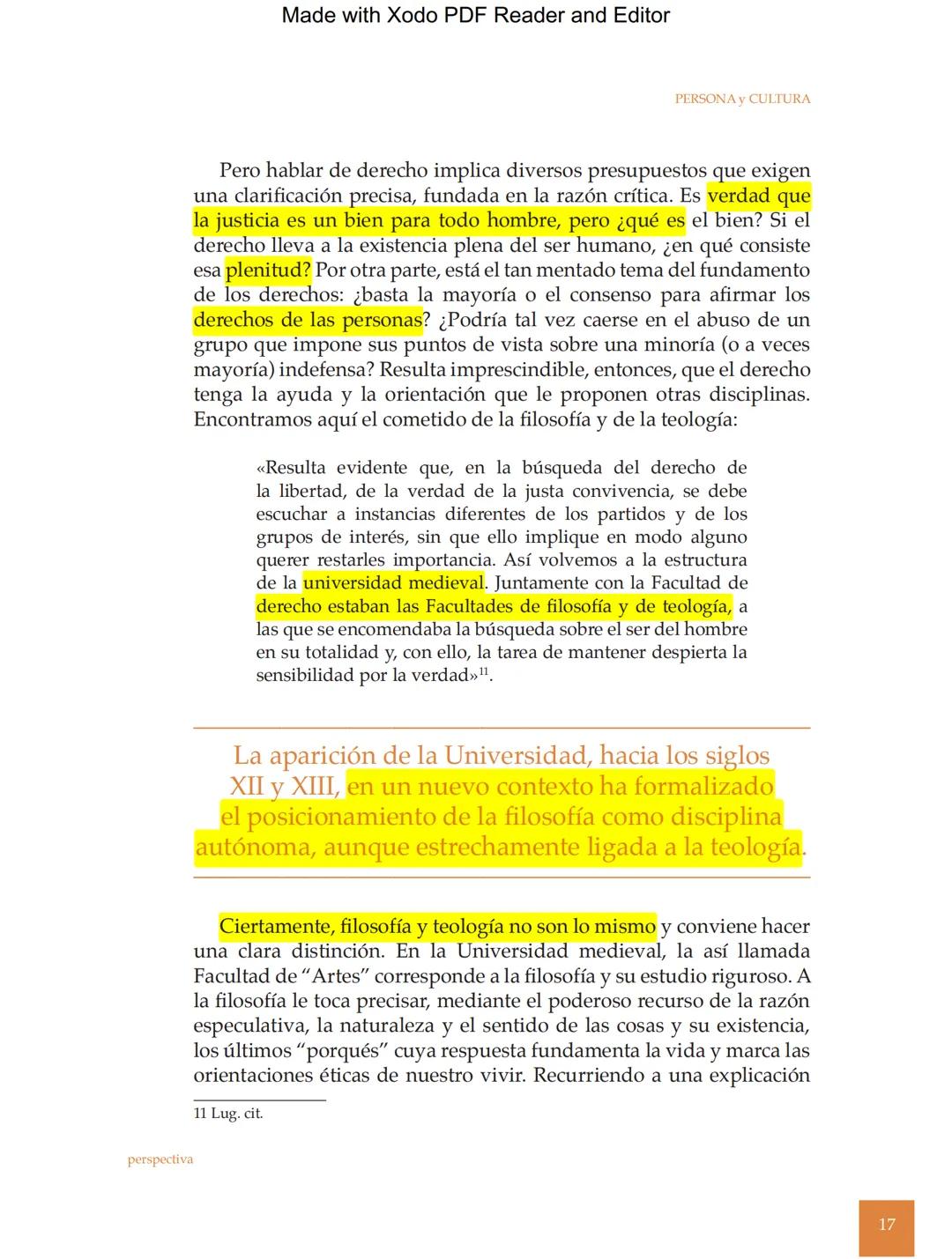 Made with Xodo PDF Reader and Editor
Persona y Cultura, Universidad Católica San Pablo, número 16, pp. 11-31
EL LUGAR DE LA TEOLOGÍA
EN LA U