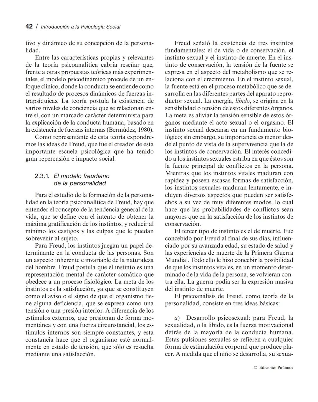 Personalidad e identidad social
MANUEL MARÍN SÁNCHEZ
LUCIA SELL TRUJILLO
1. Introducción.
2. El concepto de personalidad.
3. La identidad