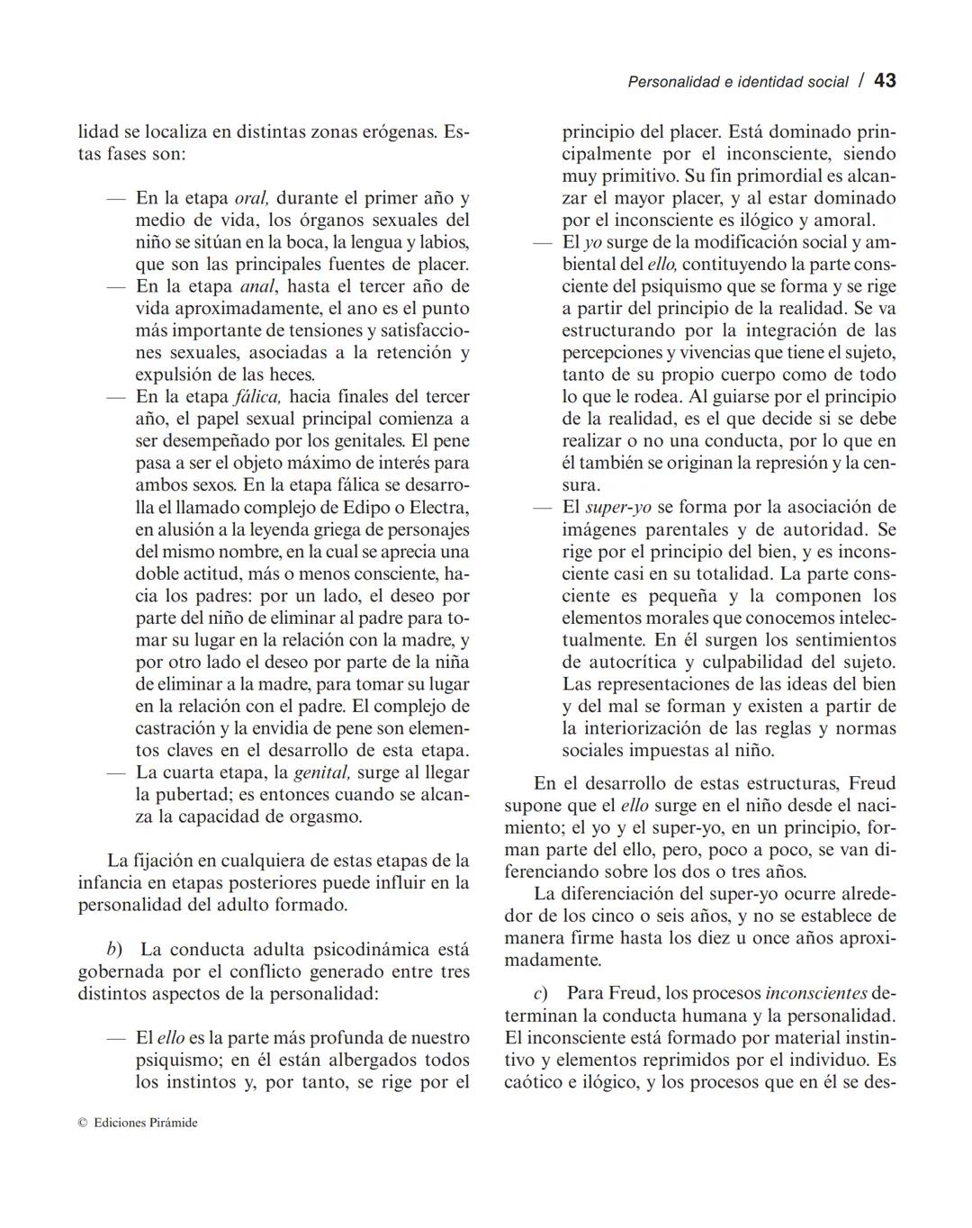 Personalidad e identidad social
MANUEL MARÍN SÁNCHEZ
LUCIA SELL TRUJILLO
1. Introducción.
2. El concepto de personalidad.
3. La identidad