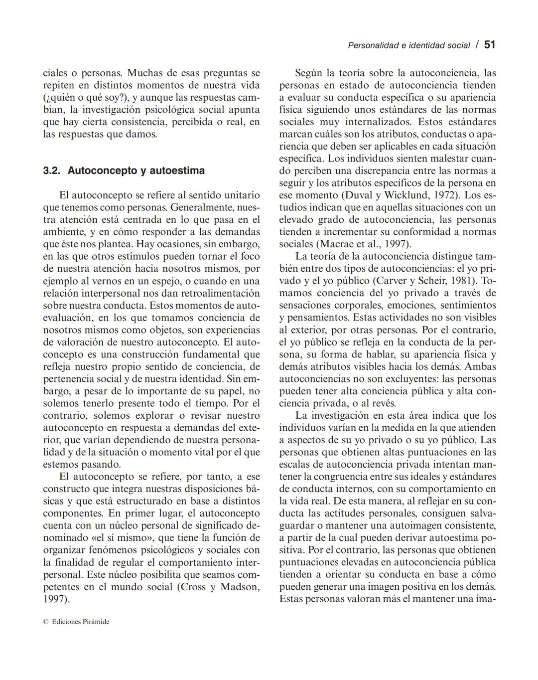 Personalidad e identidad social
MANUEL MARÍN SÁNCHEZ
LUCIA SELL TRUJILLO
1. Introducción.
2. El concepto de personalidad.
3. La identidad
