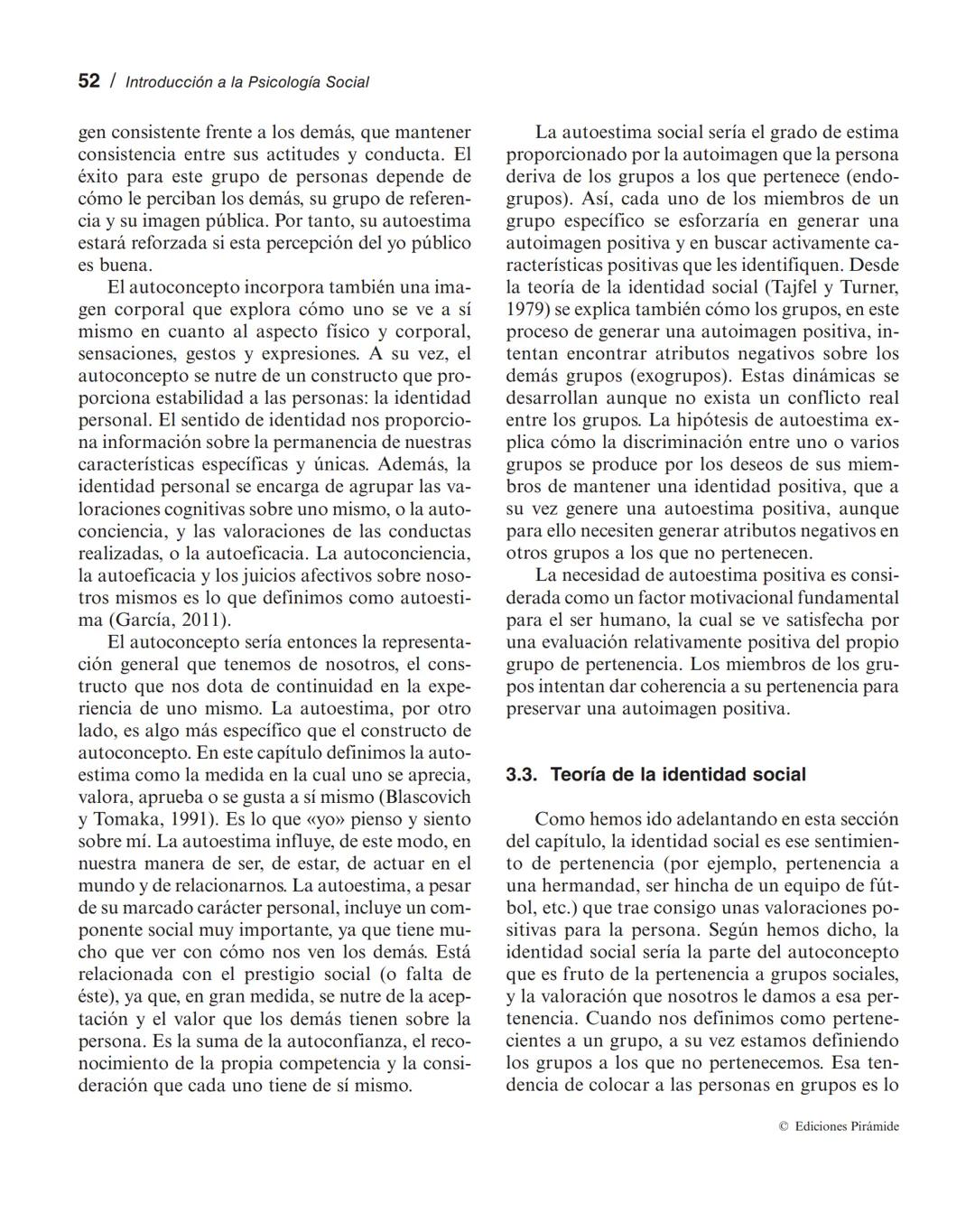 Personalidad e identidad social
MANUEL MARÍN SÁNCHEZ
LUCIA SELL TRUJILLO
1. Introducción.
2. El concepto de personalidad.
3. La identidad