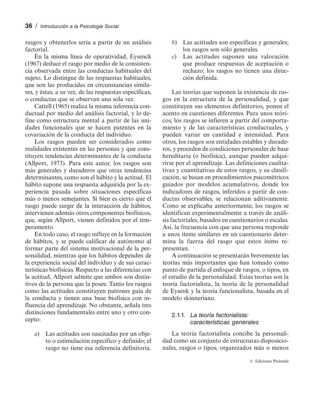 Personalidad e identidad social
MANUEL MARÍN SÁNCHEZ
LUCIA SELL TRUJILLO
1. Introducción.
2. El concepto de personalidad.
3. La identidad