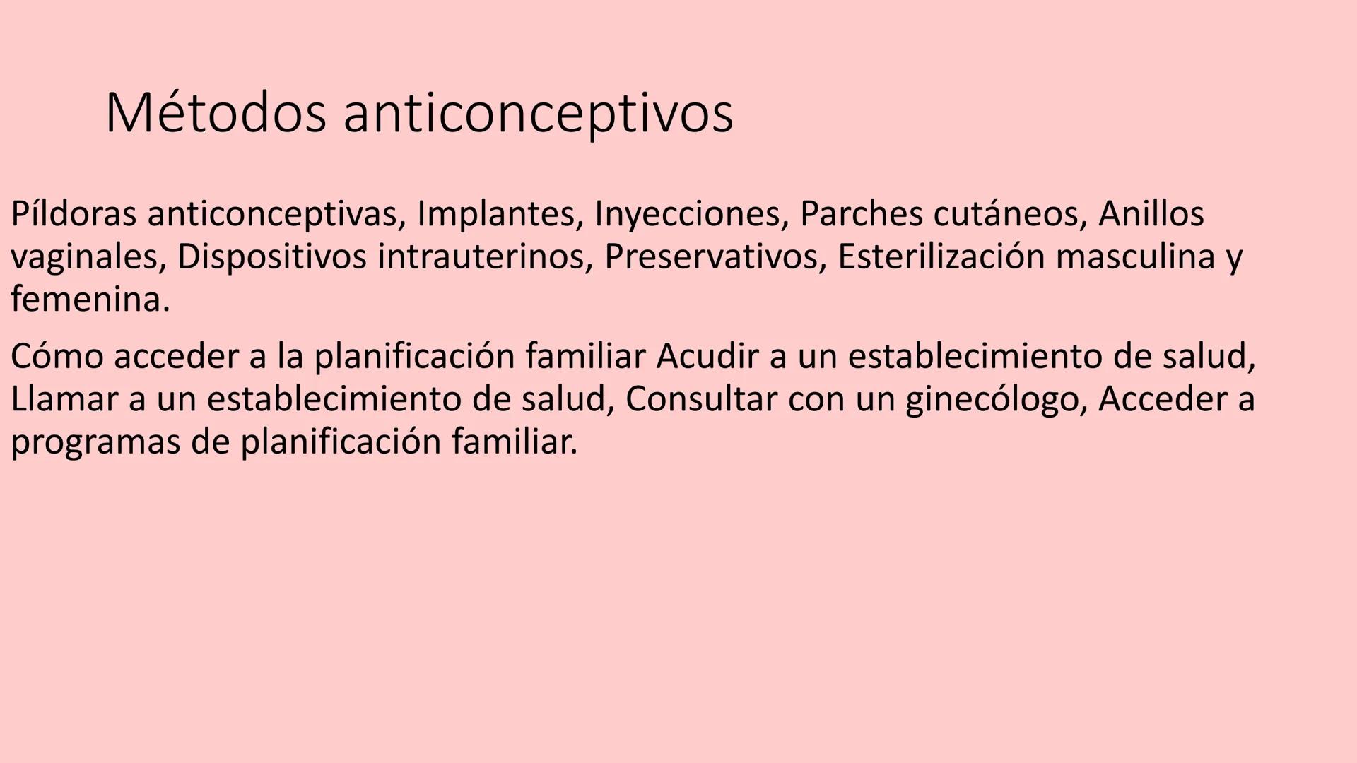 PLANIFICACION FAMILIAR # CONCEPTO
La planificación familiar es el conjunto de métodos, información y
servicios que permiten a las personas
