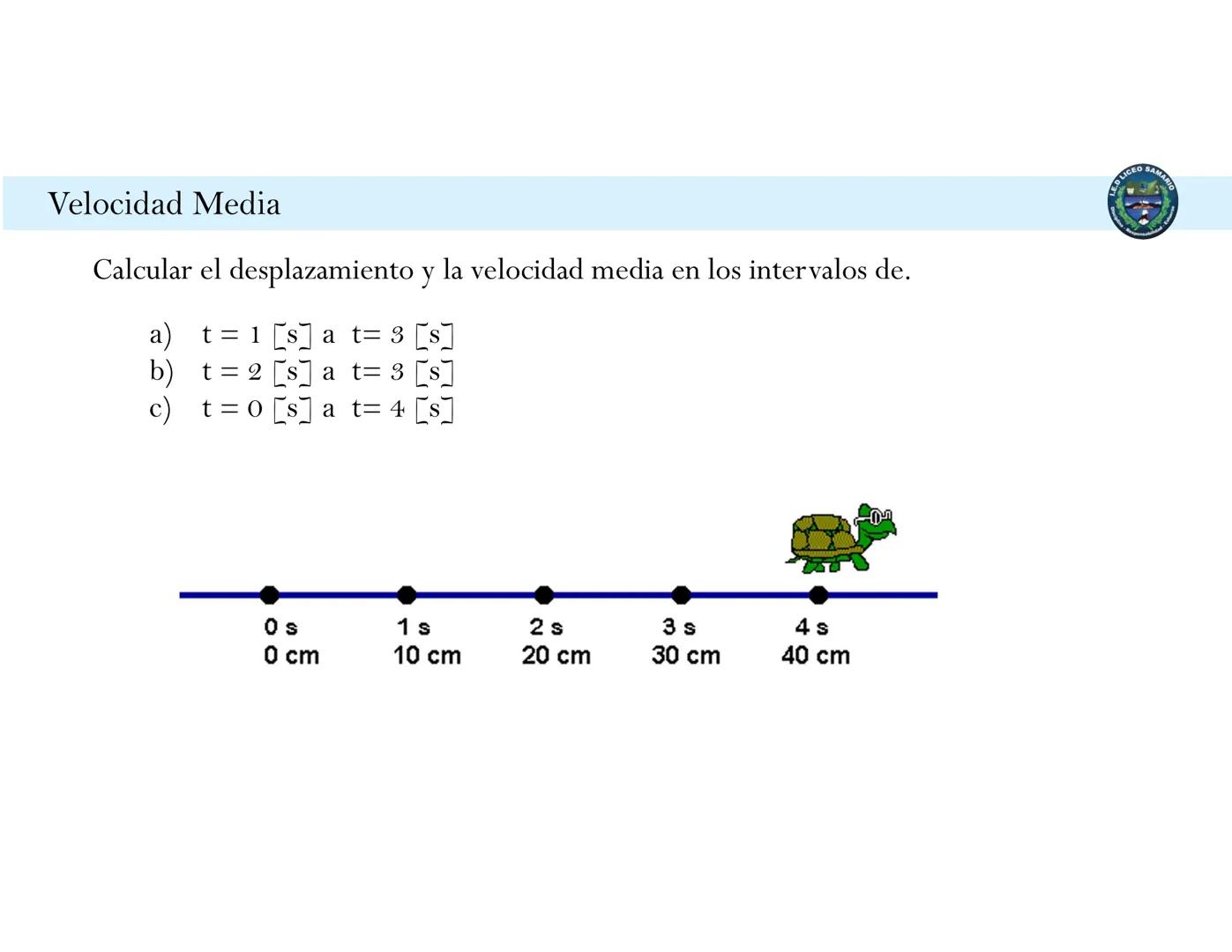 I.E.D LICEO SAMARIO
• Esfuerzo
Disciplina Responsabilidad
FÍSICA 10
BASES CINEMÁTICA
Rapidez
Velocidad Media
Ejercicios
Juan Gabriel Araqu