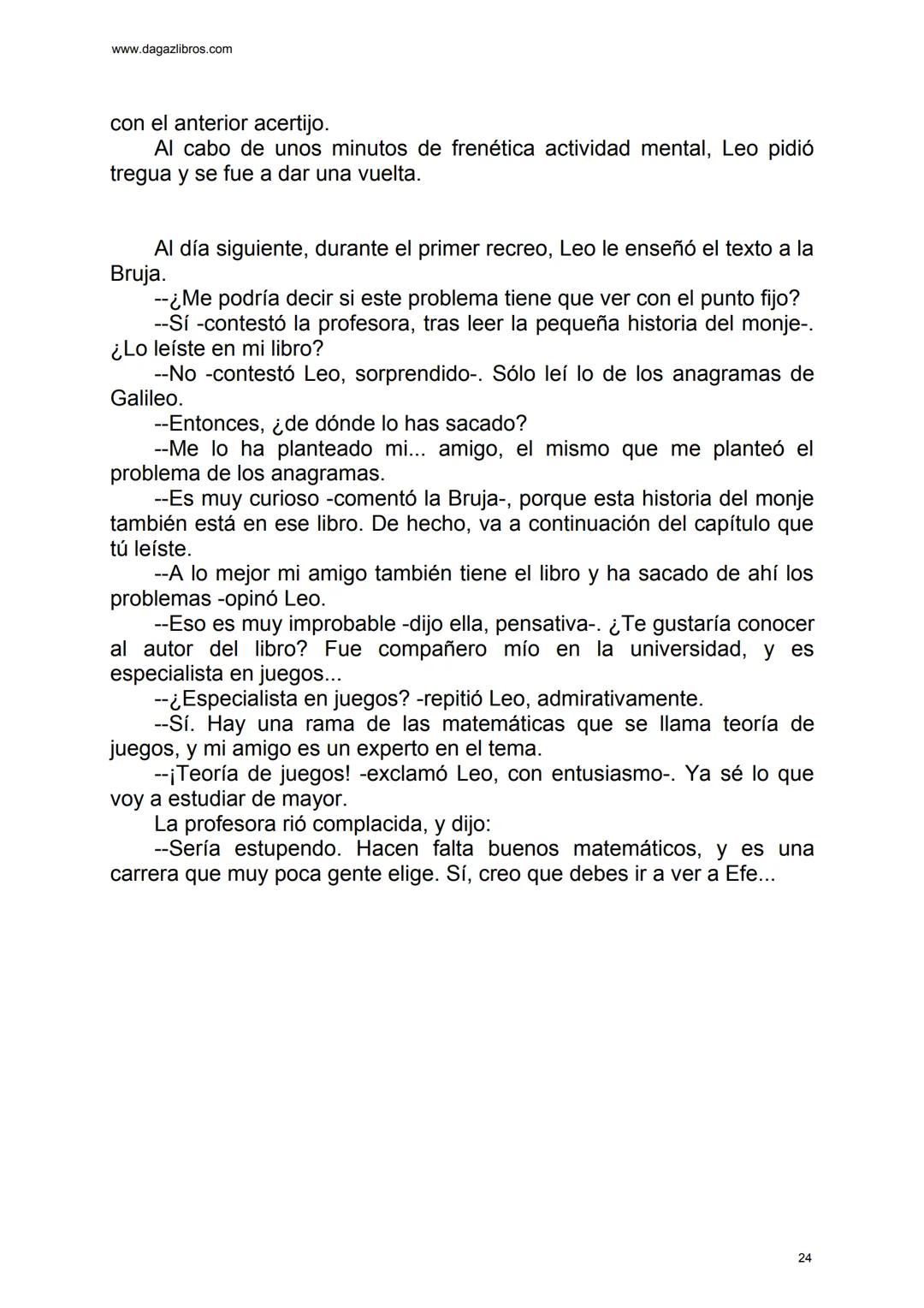 # EL GRAN JUEGO
Carlo Frabetti www.dagazlibros.com
1
Jugar a jugar
Todo empezó con un error al teclear, o más bien un despiste. Leo
habí