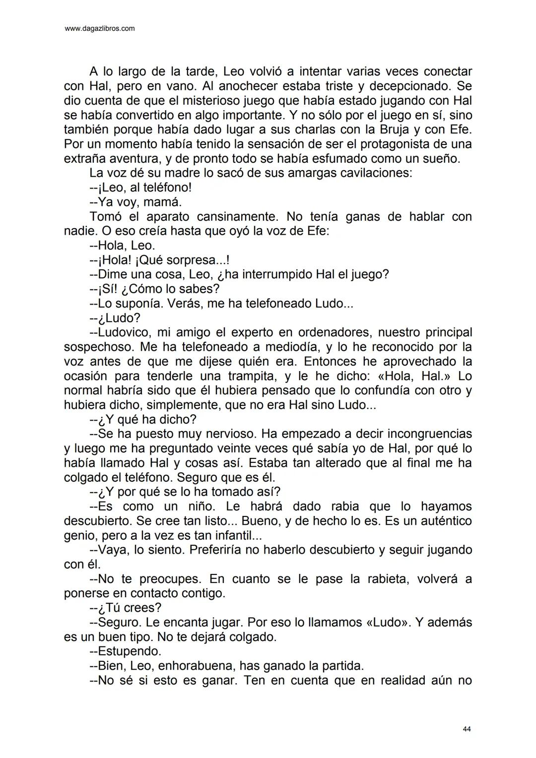 # EL GRAN JUEGO
Carlo Frabetti www.dagazlibros.com
1
Jugar a jugar
Todo empezó con un error al teclear, o más bien un despiste. Leo
habí