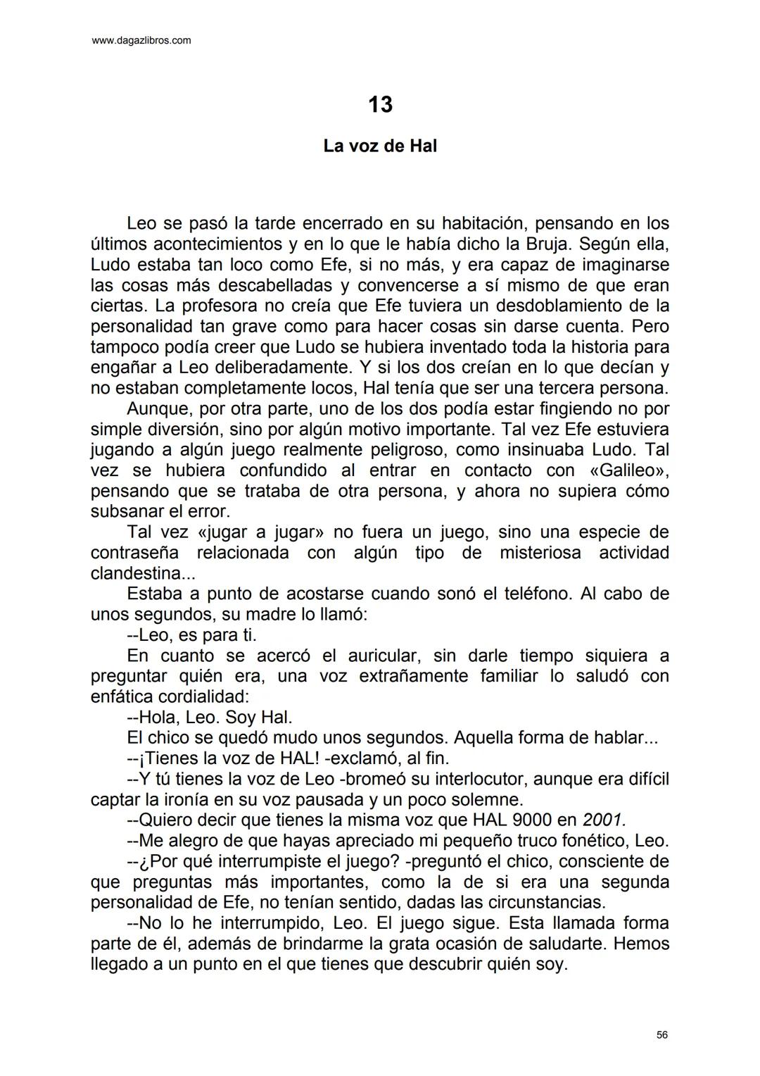 # EL GRAN JUEGO
Carlo Frabetti www.dagazlibros.com
1
Jugar a jugar
Todo empezó con un error al teclear, o más bien un despiste. Leo
habí