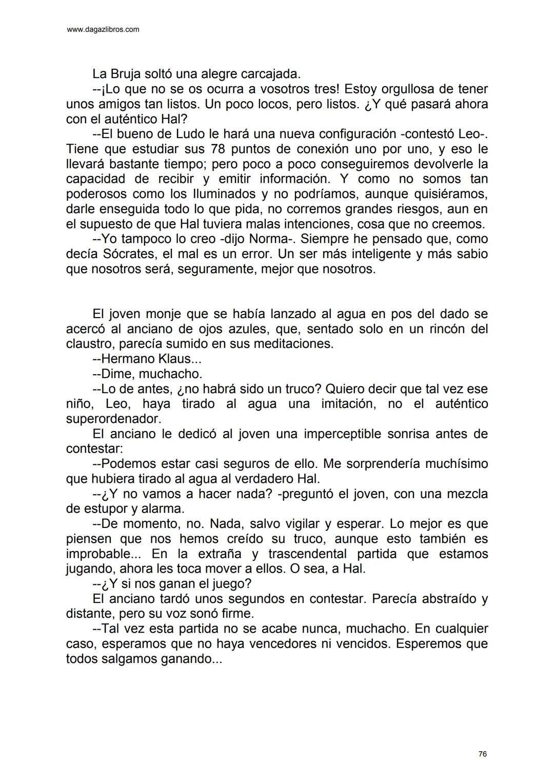 # EL GRAN JUEGO
Carlo Frabetti www.dagazlibros.com
1
Jugar a jugar
Todo empezó con un error al teclear, o más bien un despiste. Leo
habí