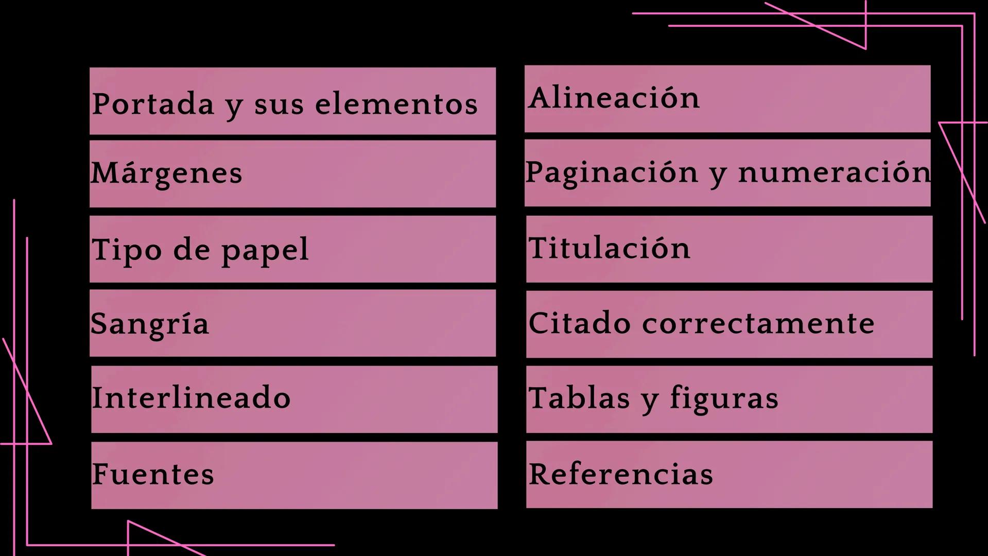 # Normas
APA 7MA EDICIÓN # TEMAS Portada y sus elementos
Alineación
Paginación y numeración
Titulación
Citado correctamente
Tablas y figur