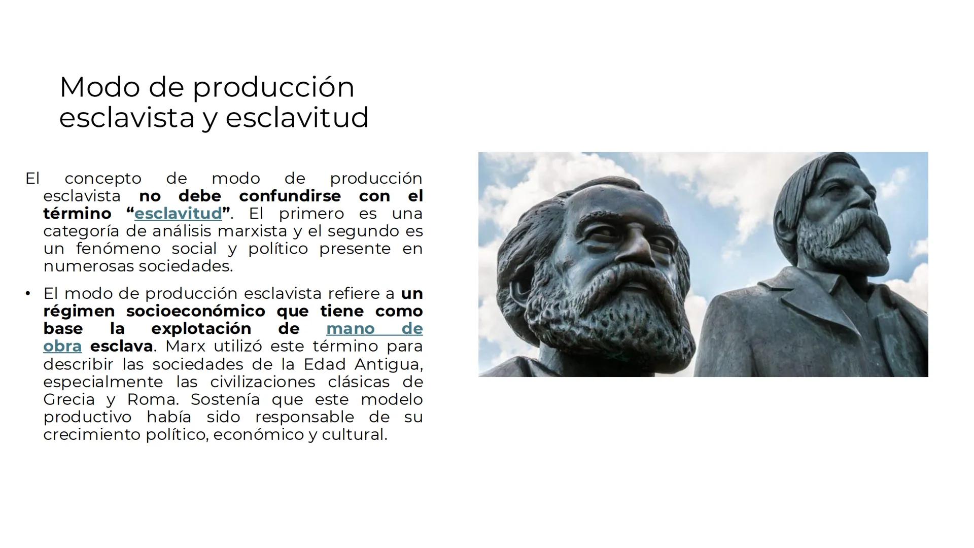 # Modos de producción
• Los modos de producción son las diferentes maneras en que se
organiza la actividad económica en una sociedad partic