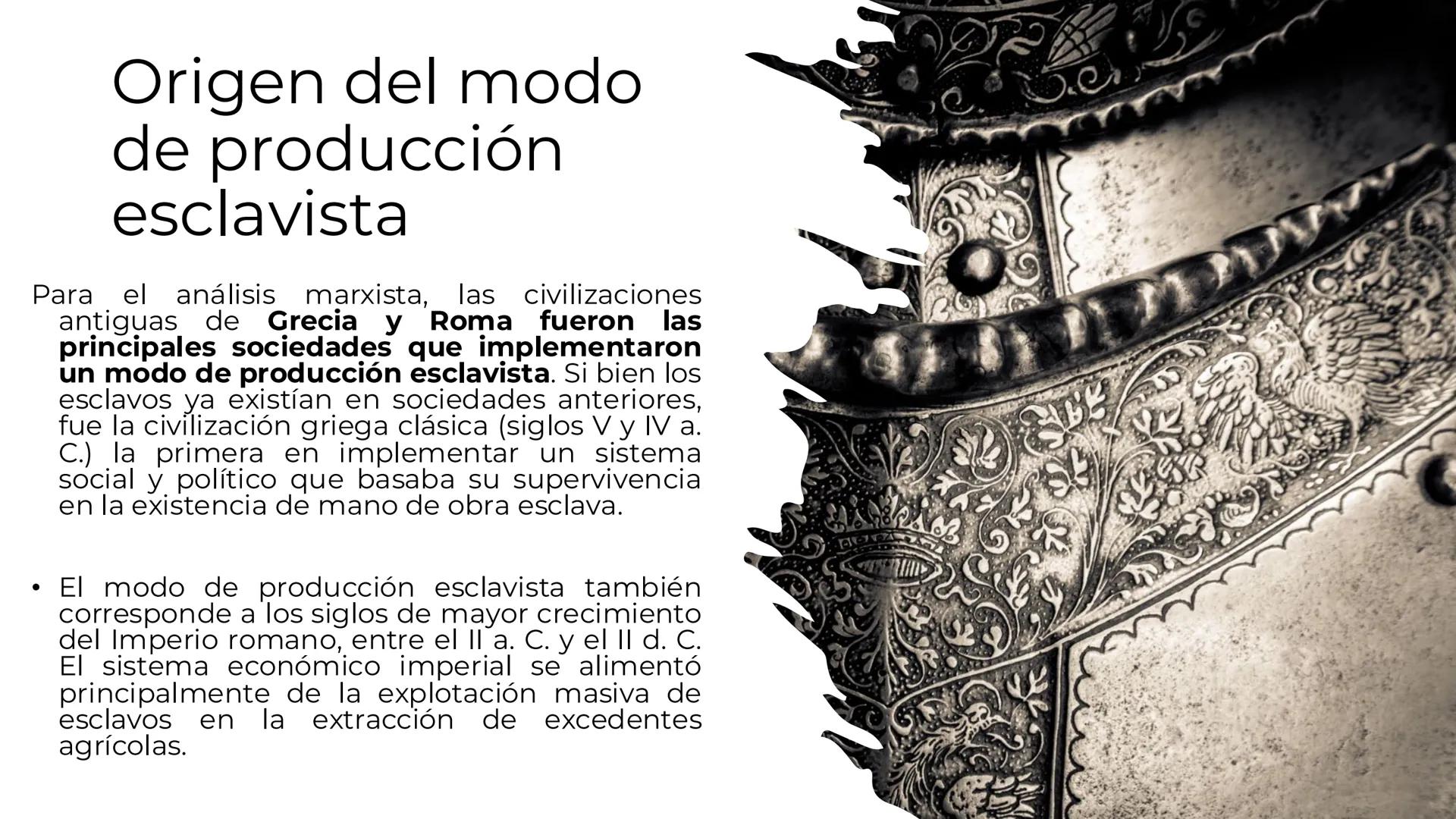 # Modos de producción
• Los modos de producción son las diferentes maneras en que se
organiza la actividad económica en una sociedad partic