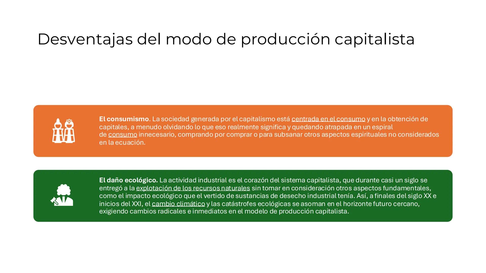 # Modos de producción
• Los modos de producción son las diferentes maneras en que se
organiza la actividad económica en una sociedad partic