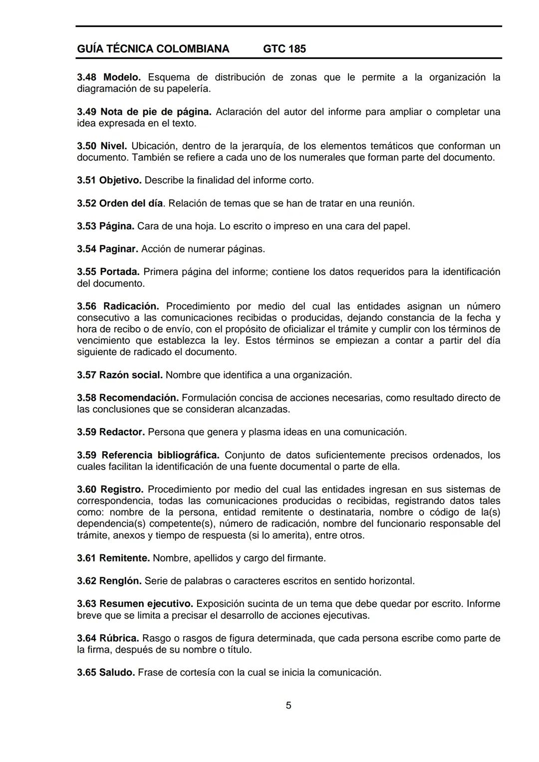 --- OCR Start ---
GUÍA TÉCNICA
GTC
COLOMBIANA
185
2009-09-30
DOCUMENTACIÓN ORGANIZACIONAL
E:
ORGANIZATIONAL DOUMENTATION
ICONTEC
CORRESPONDE