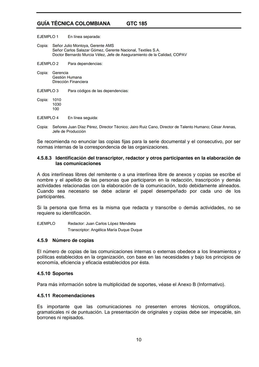 --- OCR Start ---
GUÍA TÉCNICA
GTC
COLOMBIANA
185
2009-09-30
DOCUMENTACIÓN ORGANIZACIONAL
E:
ORGANIZATIONAL DOUMENTATION
ICONTEC
CORRESPONDE